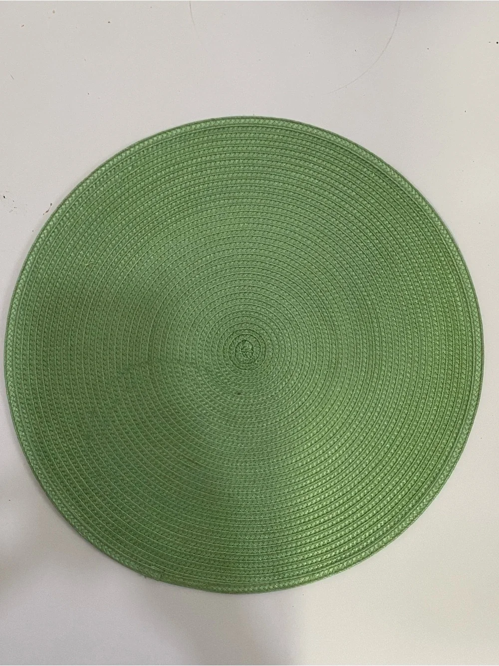 Round Green Braided Placemats - Set of 6